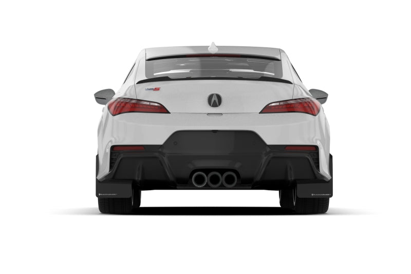 Rally Armor 23-24 Acura Integra + Integra A-Spec Black UR Mud Flap W/Red Logo (No Drilling Req.)