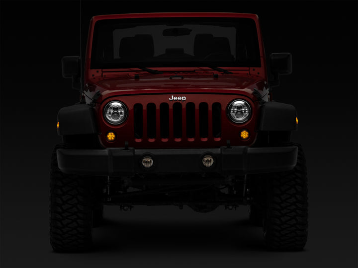 Raxiom 07-18 Jeep Wrangler JK Axial Series LED Amber Turn Signals (Smoked)