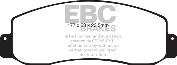 EBC 05-07 Ford F250 (inc Super Duty) 5.4 (2WD) Greenstuff Front Brake Pads