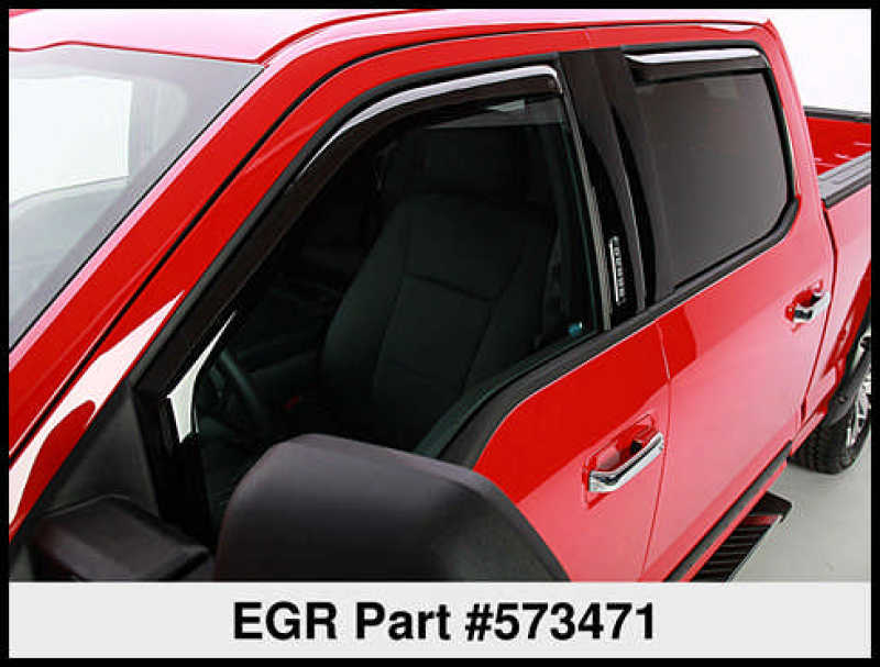 EGR 15+ Ford F150 Super Cab In-Channel Window Visors - Set of 4 (573471)