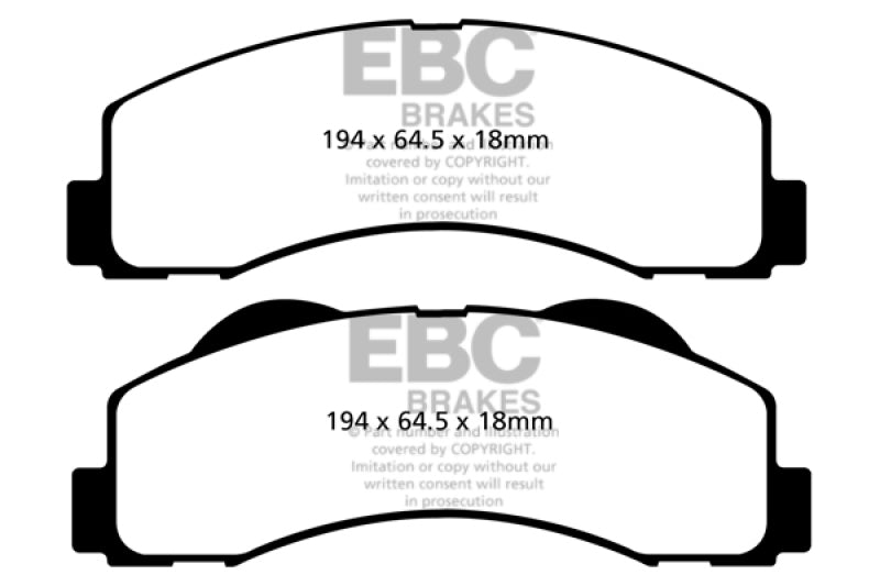 EBC 15+ Ford Expedition 3.5 Twin Turbo 2WD Yellowstuff Front Brake Pads