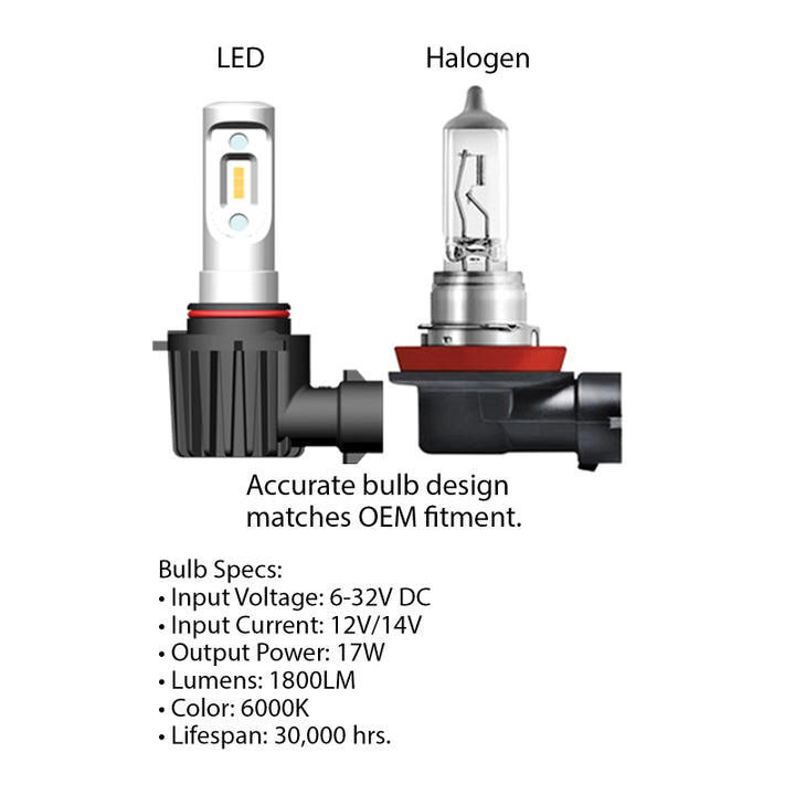 Oracle H11 - VSeries LED Headlight Bulb Conversion Kit - 6000K SEE WARRANTY