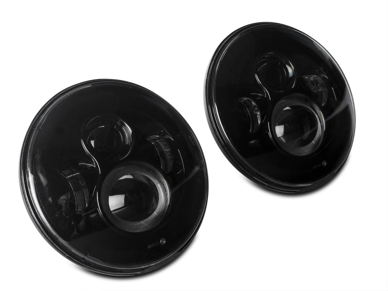 Raxiom 97-18 Jeep Wrangler TJ/JK Axial Series LED Daymaker Headlights- Black Housing (Clear Lens)