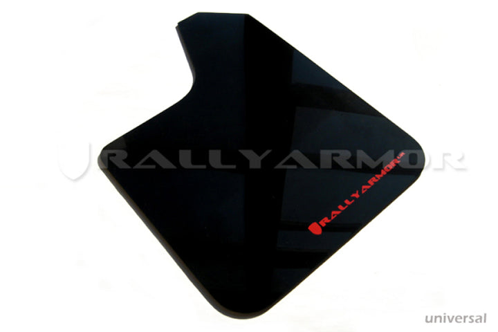 Rally Armor Universal Fit (No Hardware) Black UR Mud Flap w/ White Logo